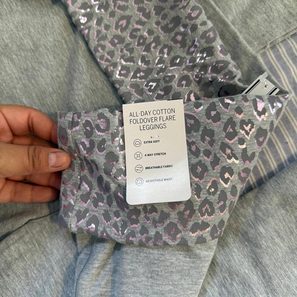 Y2K Victoria's Secret All Day Cotton Foldover Waist Flare Yoga Pants - Picture 6 of 7